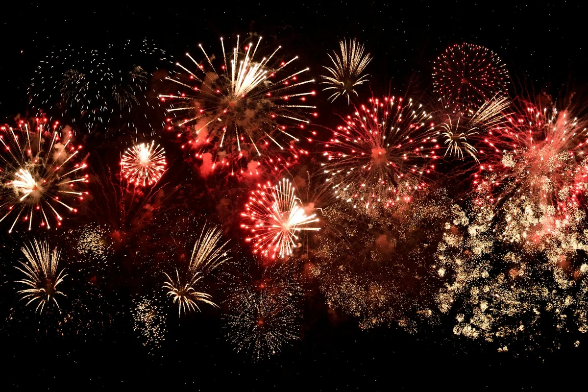Sparklers lighting up the celebration
